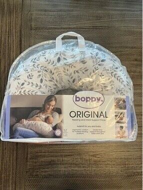 Boppy Original Nursing Pillow - Gray Flower Print